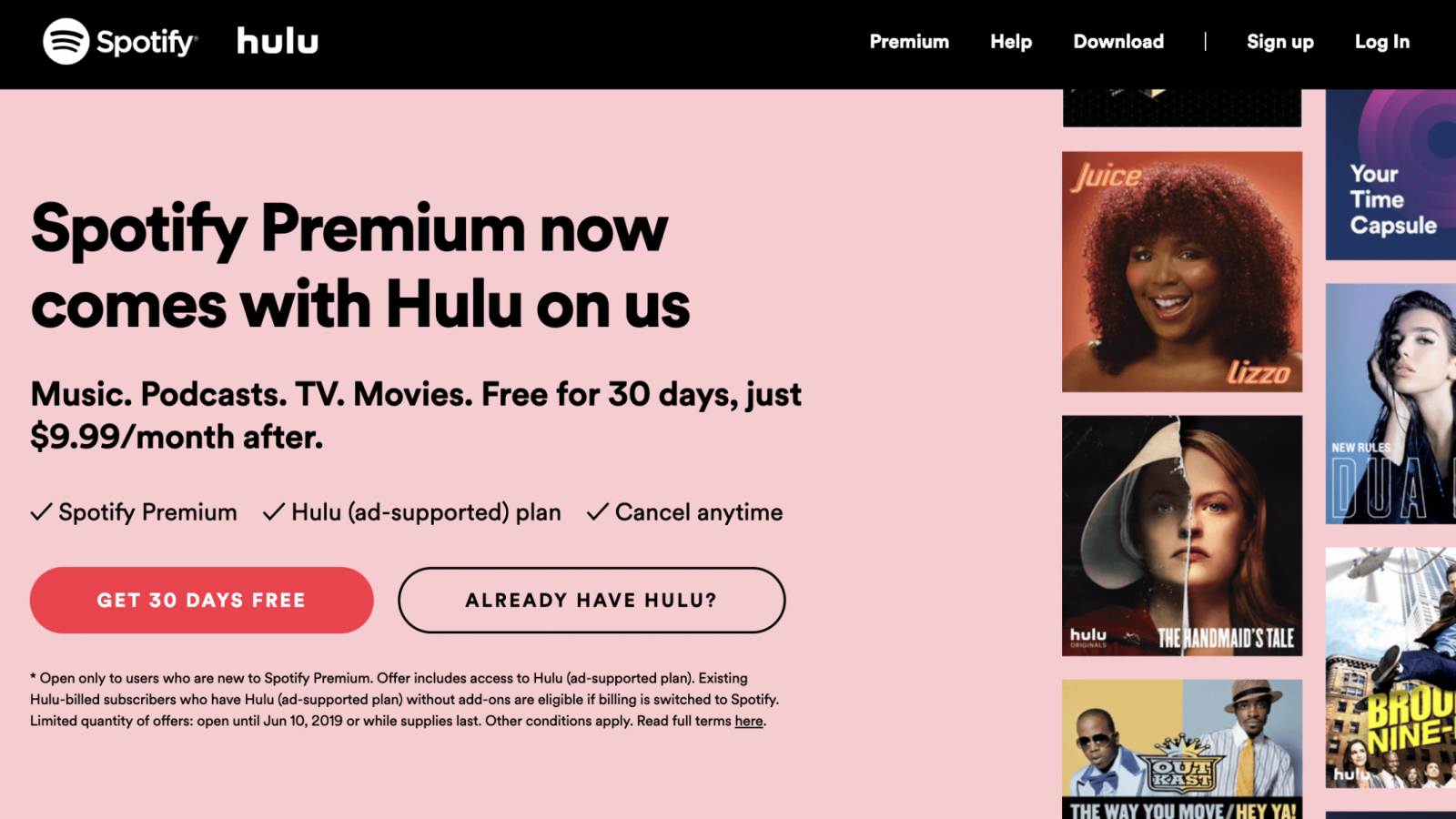 Do Spotify Users Get To Keep Hulu Free